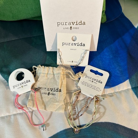 Pura Vida Jewelry - NWT - Puravida Anklet & (4) Bracelets